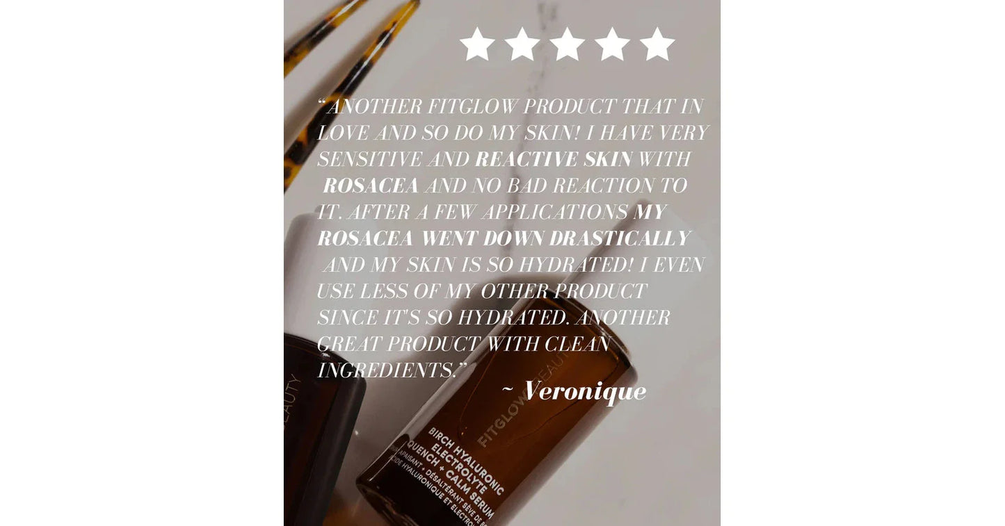 Fitglow Birch Hyaluronic Quench + Calm Serum (30ml)